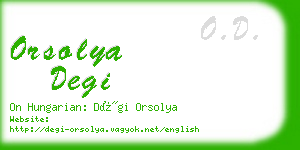 orsolya degi business card